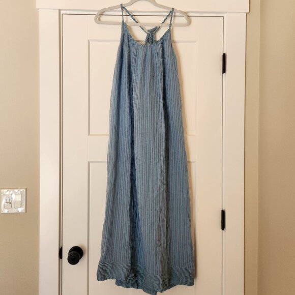 Free People Lightweight Dress in Blue Combo Size Medium - Picture 1 of 6
